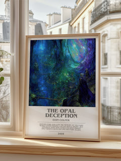 The Opal Deception bookish poster colour and style options – Eoin Colfer book art