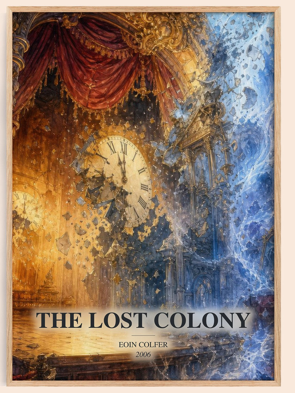 The Lost Colony watercolour book poster by Eoin Colfer – framed literary art print