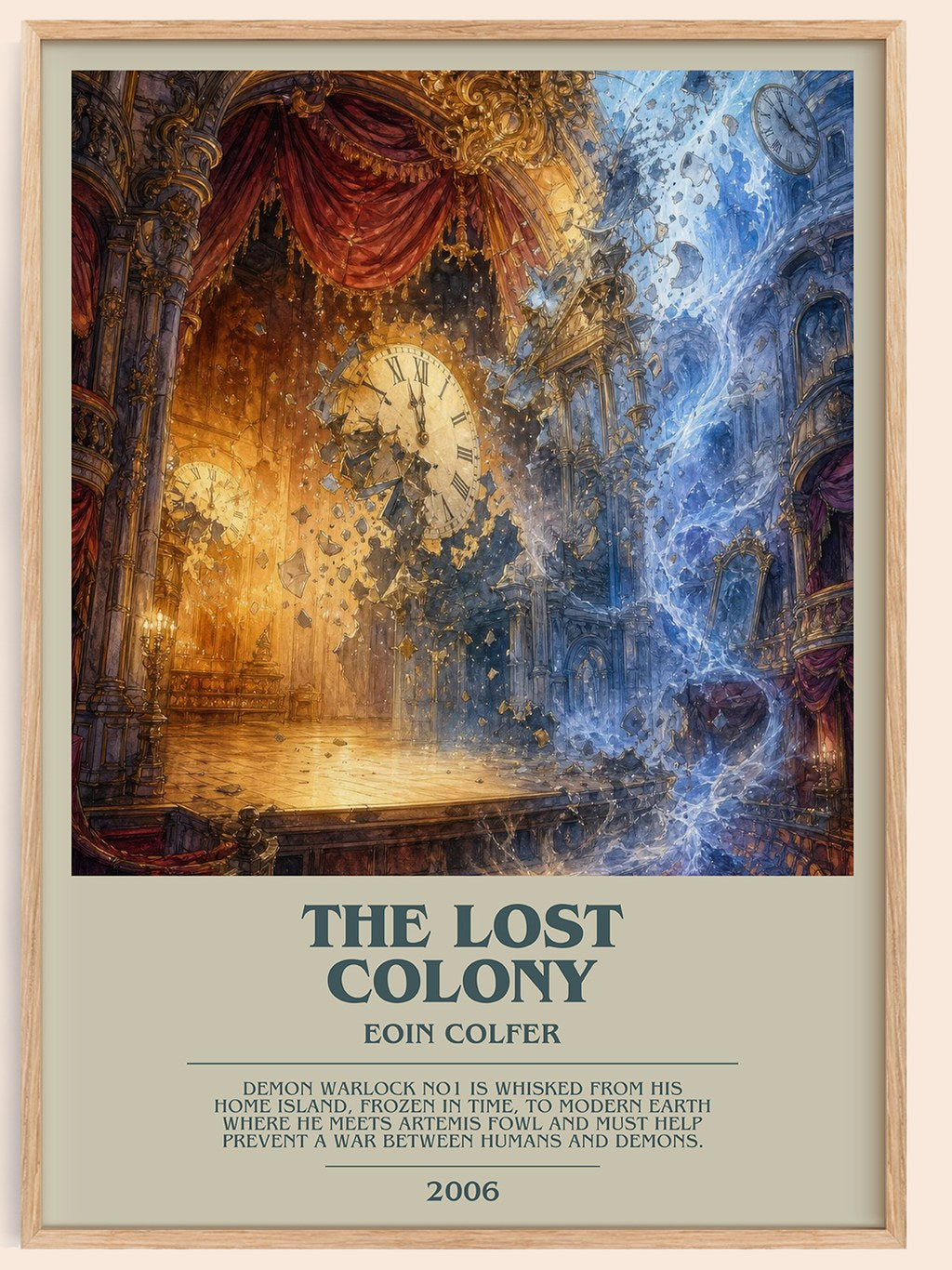 The Lost Colony bookish book poster by Eoin Colfer – framed literary art print