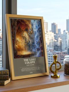 The Lost Colony bookish print framed by window – literary home decor