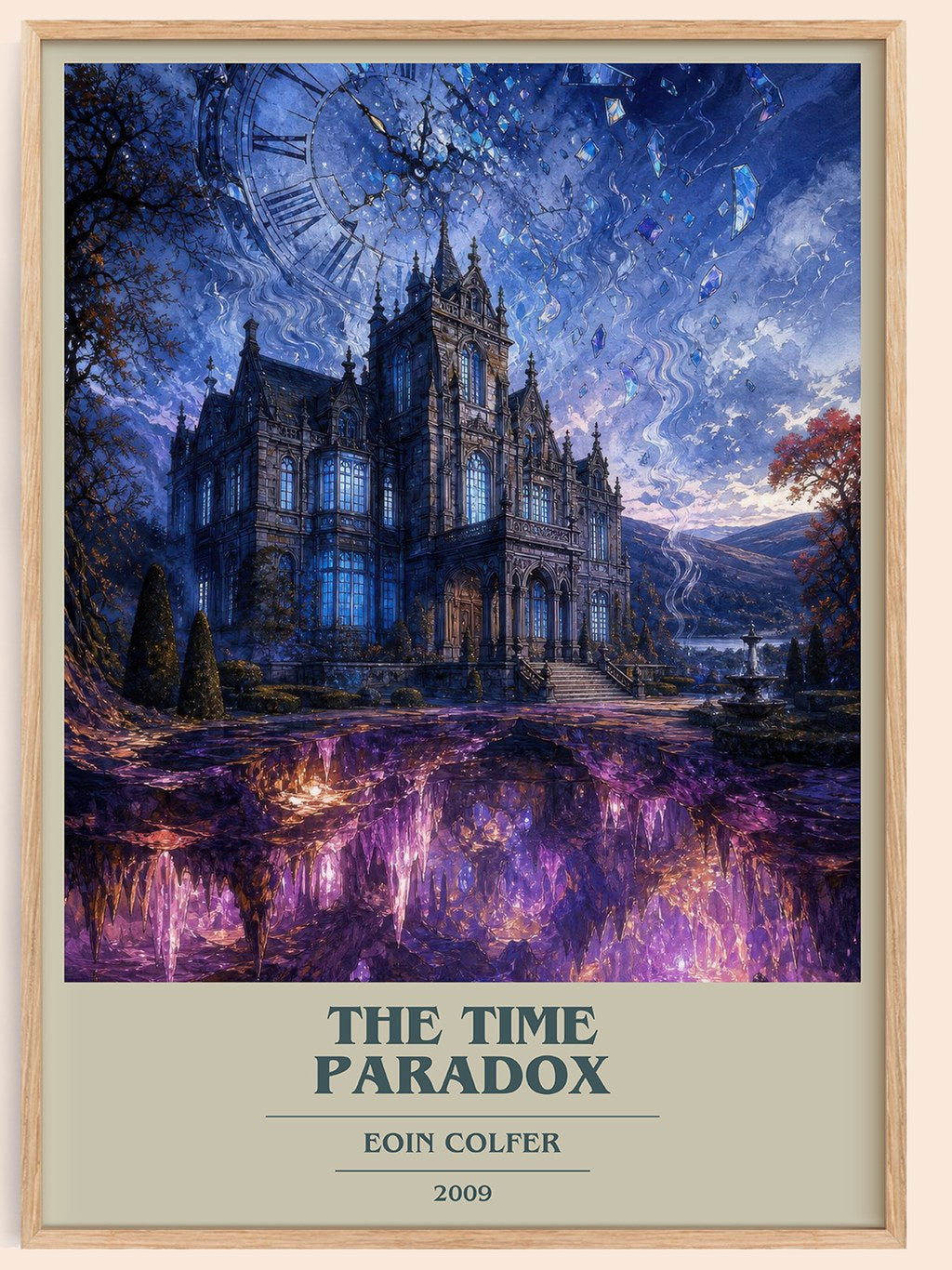 The Time Paradox book cover book poster by Eoin Colfer – framed literary art print