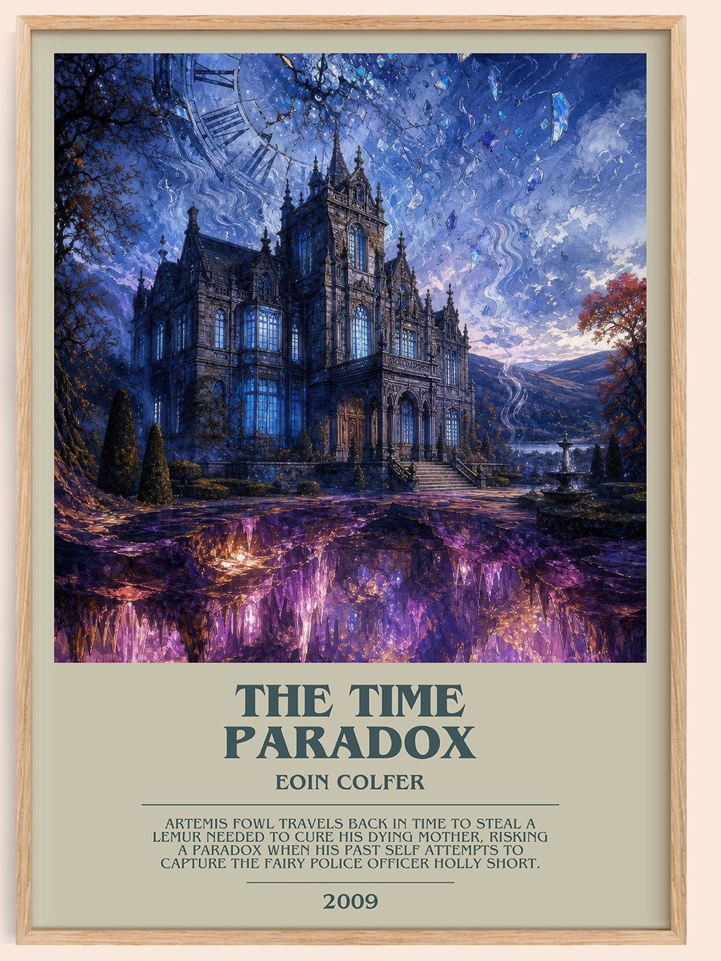 The Time Paradox bookish book poster by Eoin Colfer – framed literary art print