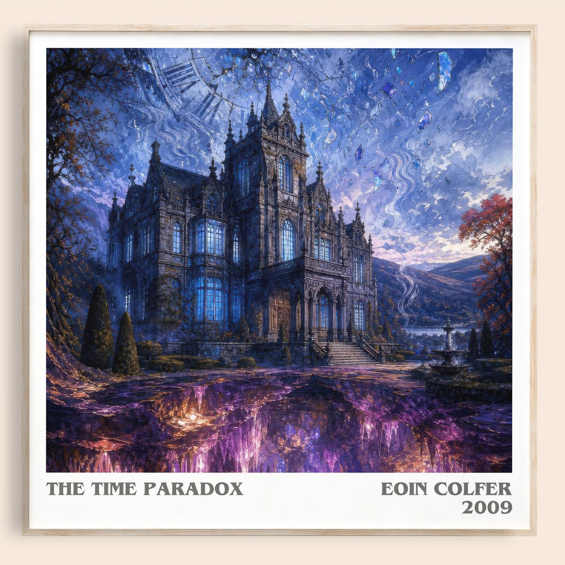 The Time Paradox literary book poster by Eoin Colfer – framed literary art print