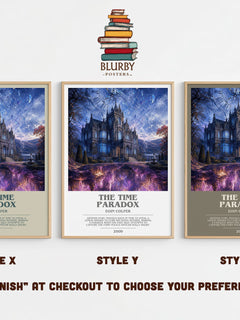 The Time Paradox bookish print in frame leaning in hallway – fantasy wall art