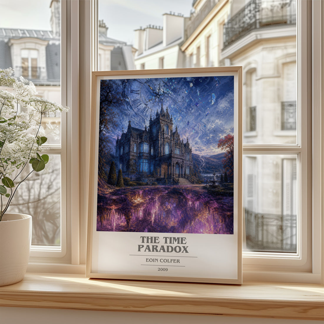 The Time Paradox book cover poster colour and style options – Eoin Colfer book art