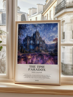 The Time Paradox bookish poster colour and style options – Eoin Colfer book art
