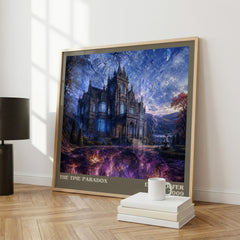 The Time Paradox literary print framed by window – literary home decor
