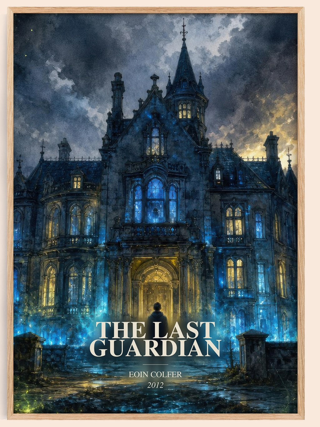 The Last Guardian watercolour book poster by Eoin Colfer – framed literary art print