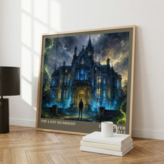 The Last Guardian literary print framed by window – literary home decor