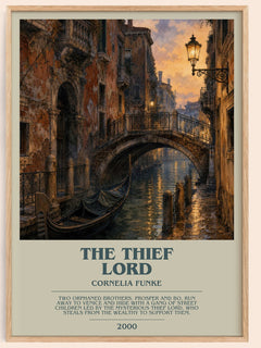 The Thief Lord bookish book poster by Cornelia Funke – framed literary art print