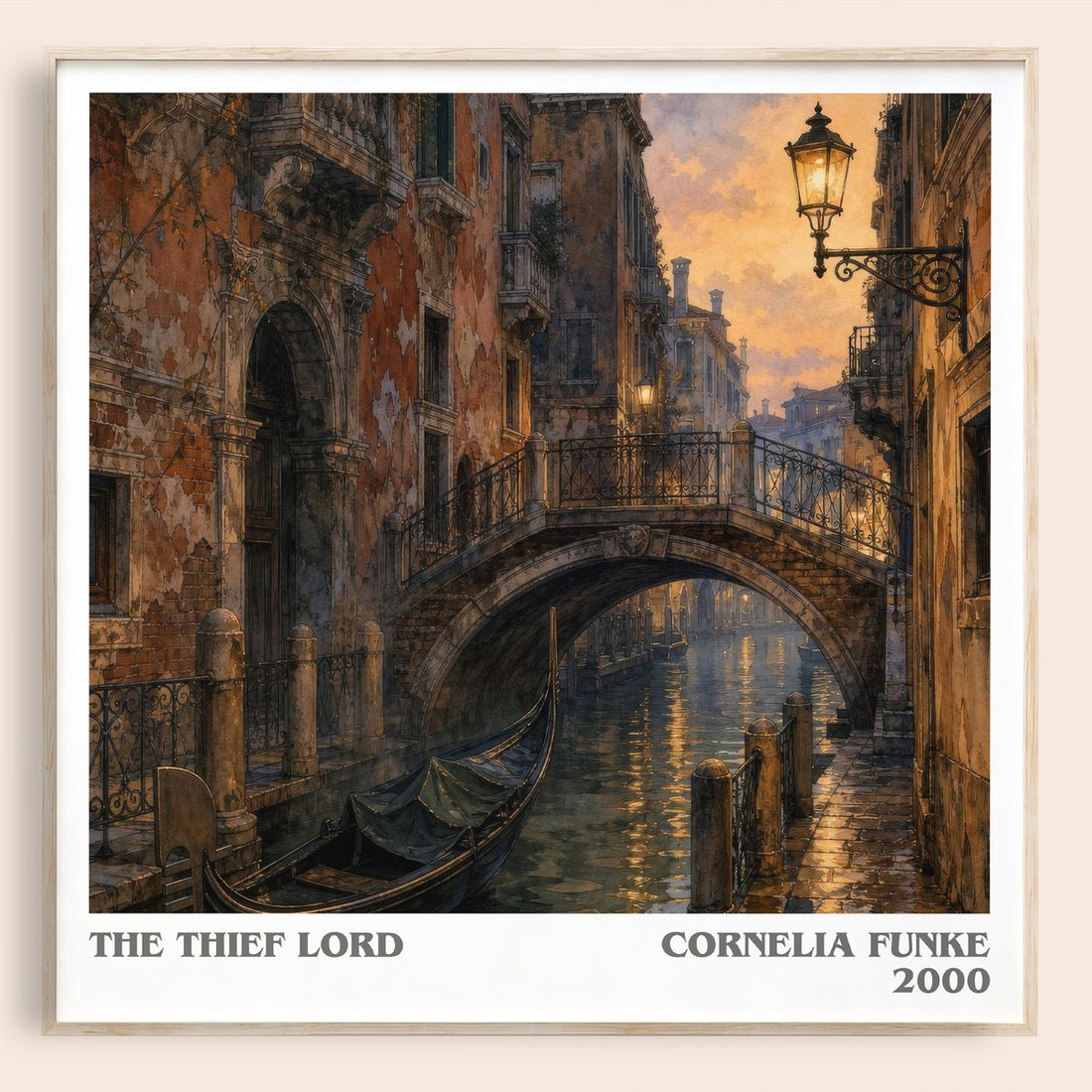 The Thief Lord literary book poster by Cornelia Funke – framed literary art print