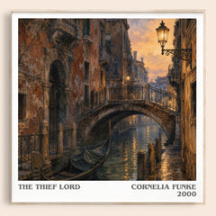 The Thief Lord literary book poster by Cornelia Funke – framed literary art print