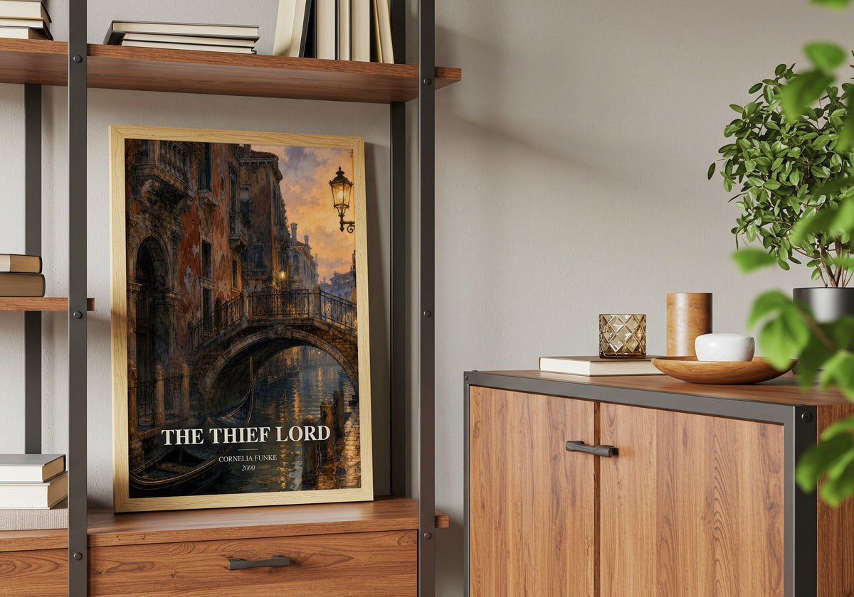 The Thief Lord book watercolour illustration paper finish options – matte satin gloss