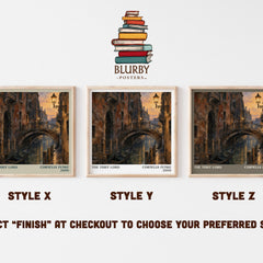 The Thief Lord literary print in frame leaning in hallway – childrens wall art