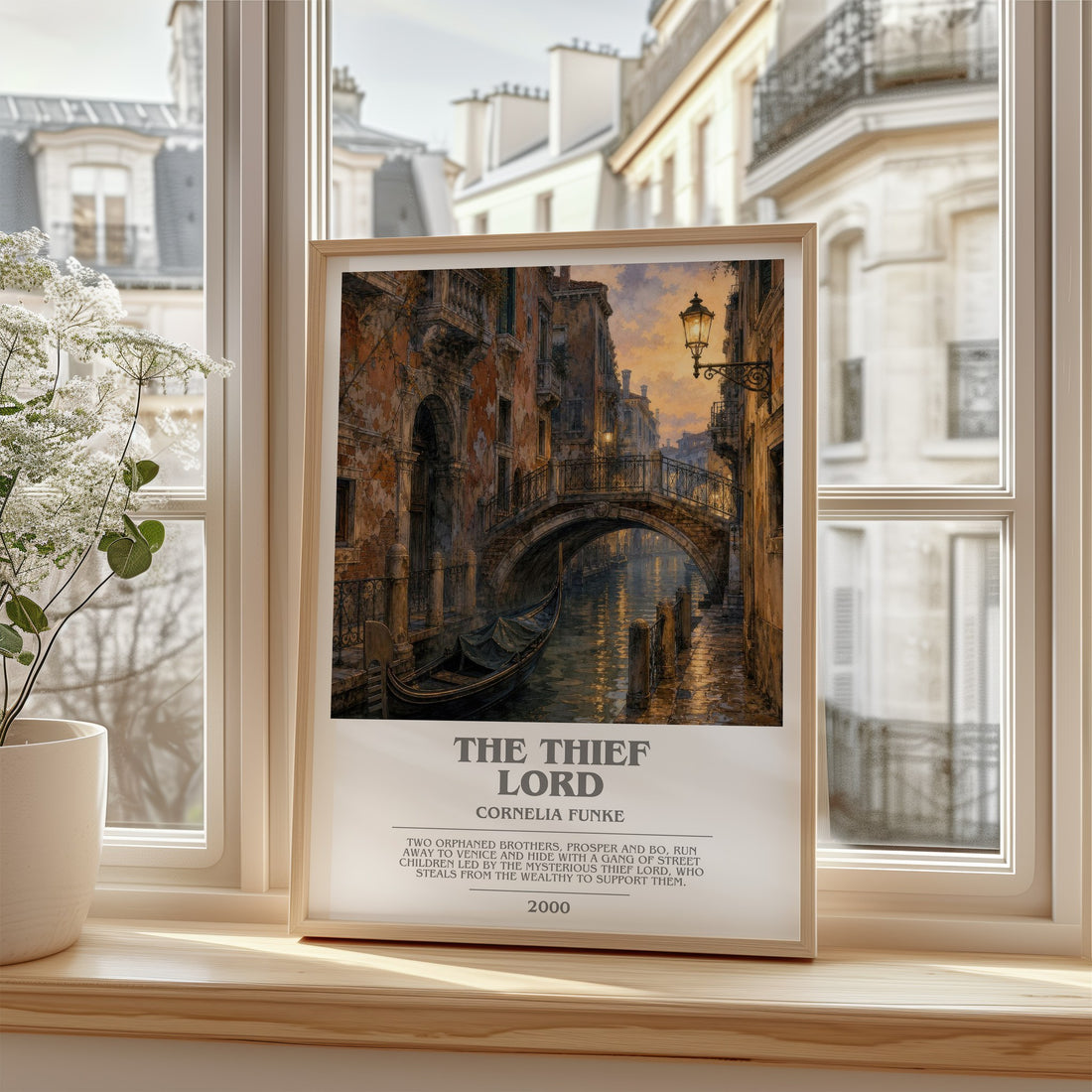 The Thief Lord bookish poster colour and style options – Cornelia Funke book art