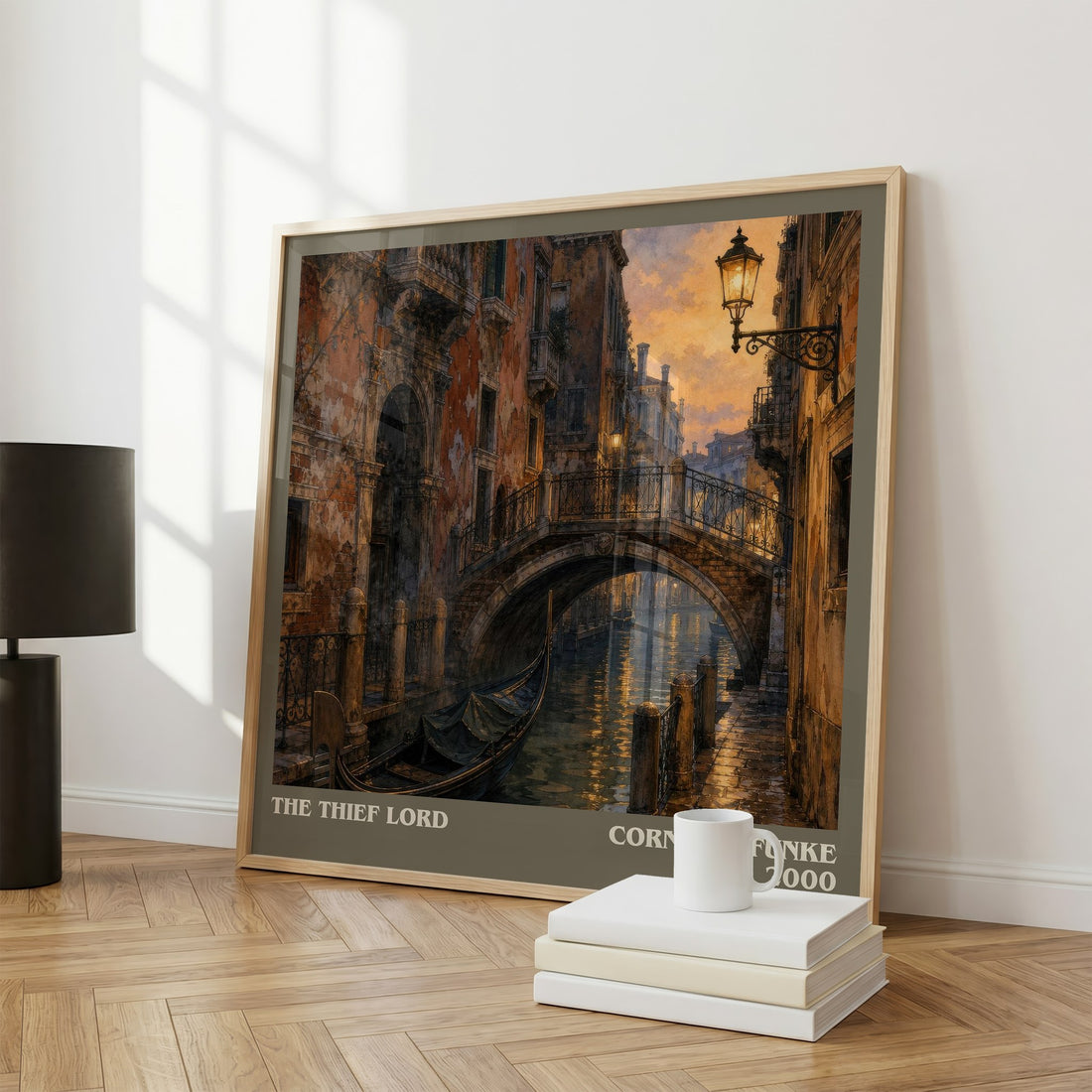 The Thief Lord literary print framed by window – literary home decor
