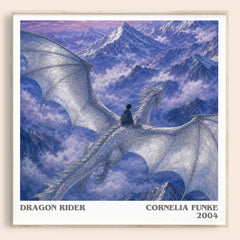 Dragon Rider literary book poster by Cornelia Funke – framed literary art print