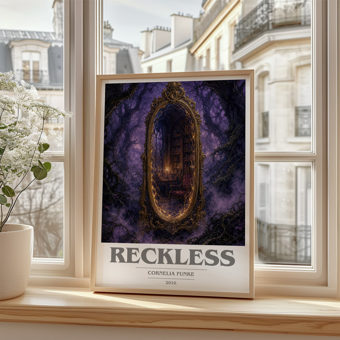 Reckless book cover poster colour and style options – Cornelia Funke book art
