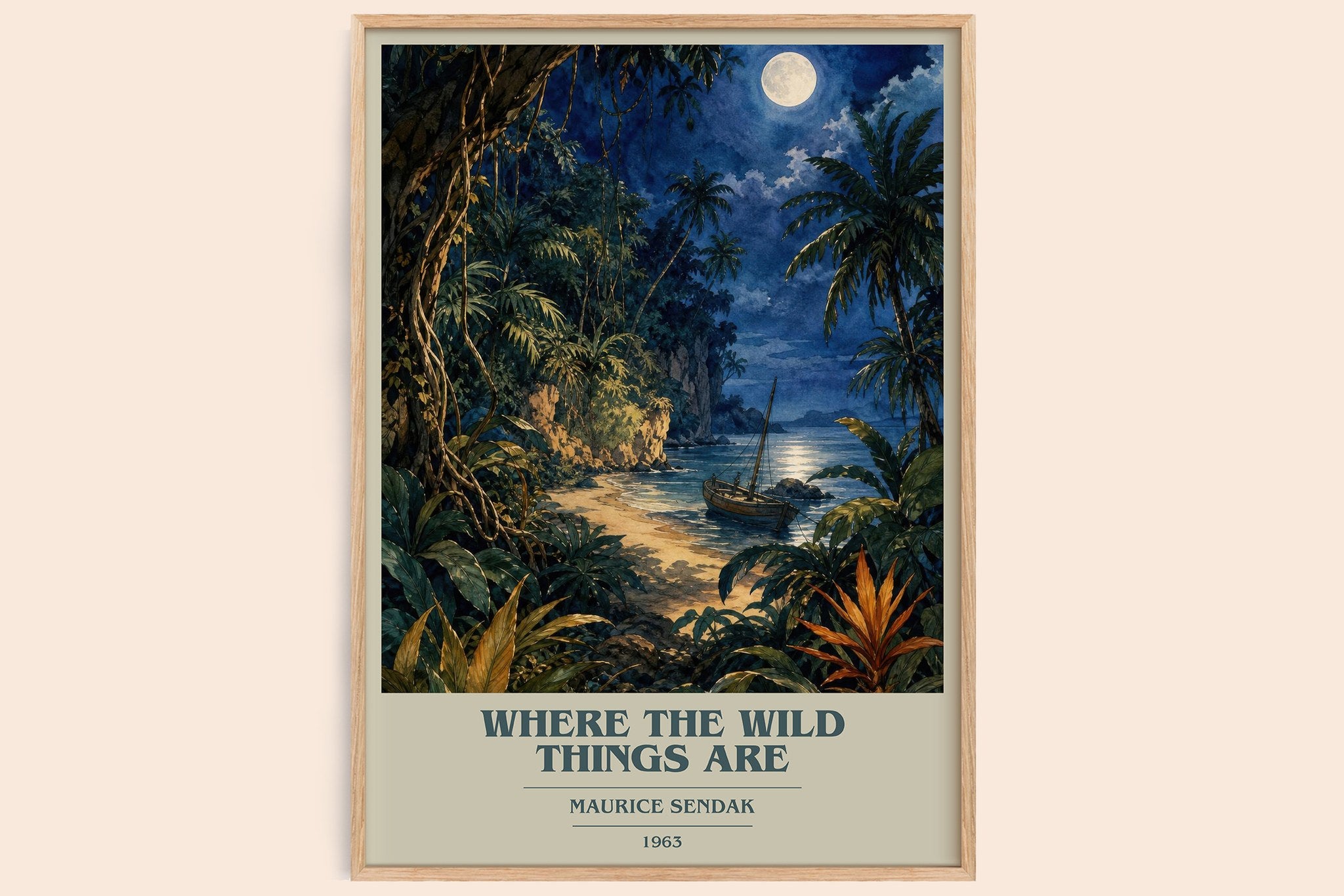Where the Wild Things Are Book Cover Poster by Maurice Sendak