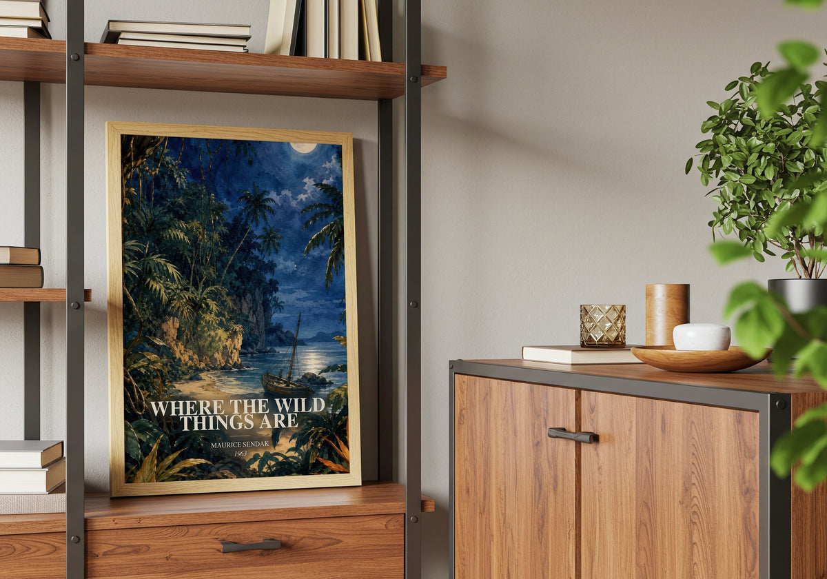 Where the Wild Things Are book watercolour illustration paper finish options – matte satin gloss
