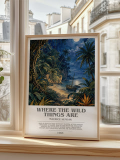 Where the Wild Things Are bookish poster colour and style options – Maurice Sendak book art