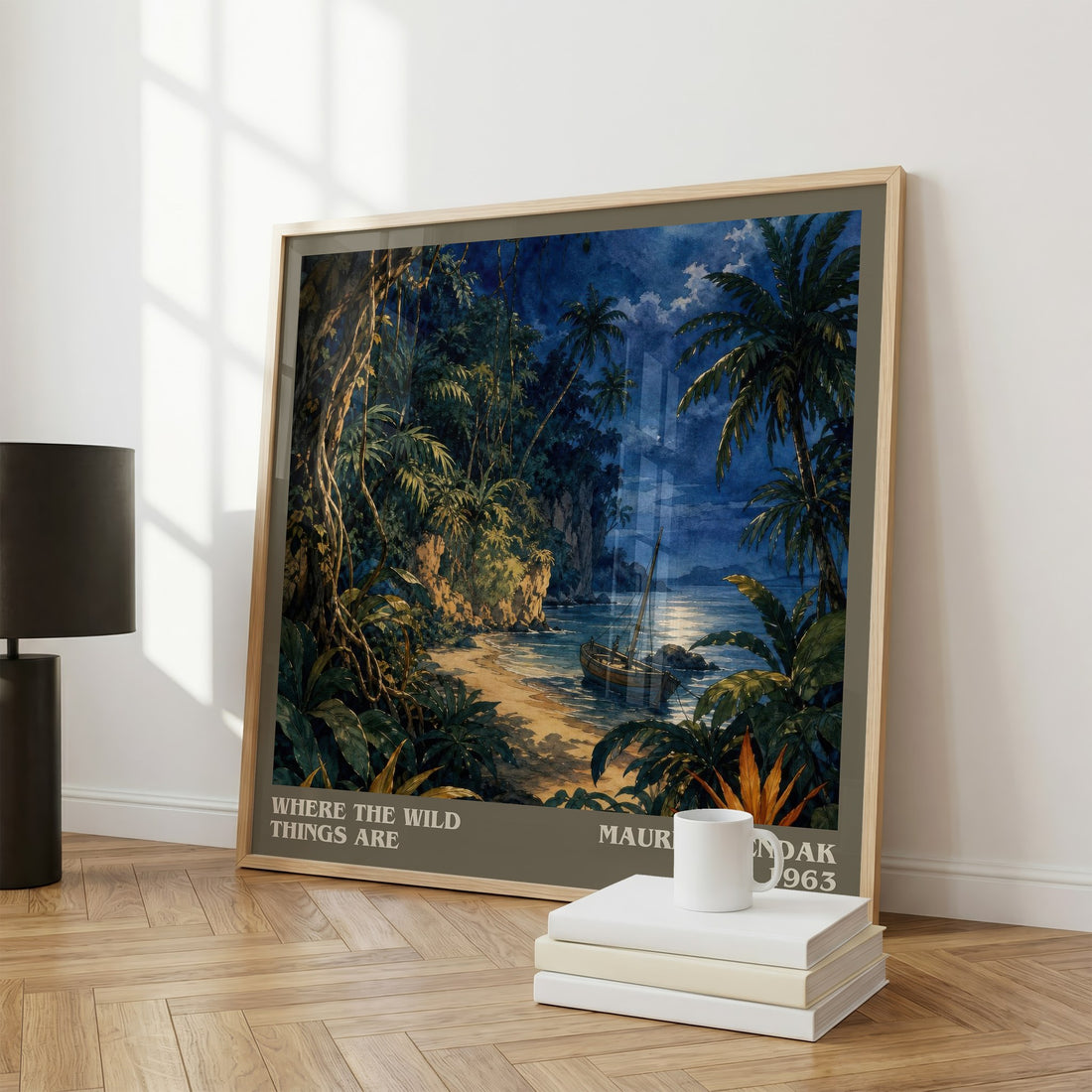 Where the Wild Things Are literary print framed by window – literary home decor