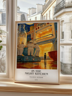 In the Night Kitchen book cover poster colour and style options – Maurice Sendak book art