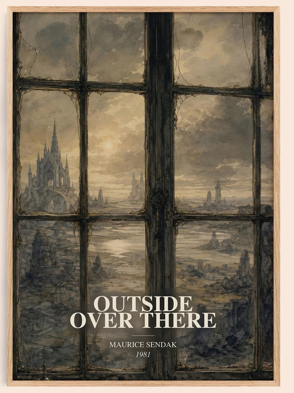Outside Over There watercolour book poster by Maurice Sendak – framed literary art print