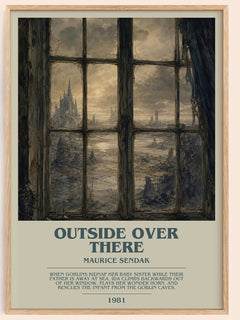 Outside Over There bookish book poster by Maurice Sendak – framed literary art print
