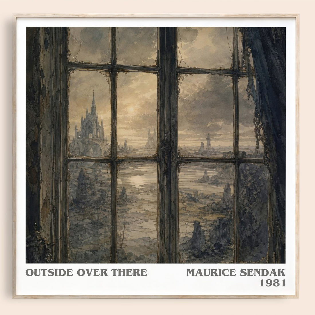 Outside Over There literary book poster by Maurice Sendak – framed literary art print