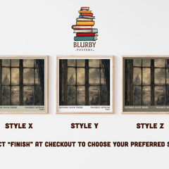 Outside Over There literary print in frame leaning in hallway – childrens wall art