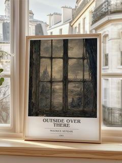 Outside Over There book cover poster colour and style options – Maurice Sendak book art