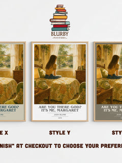 Are You There God? It's Me, Margaret book cover print in frame leaning in hallway – young adult wall art