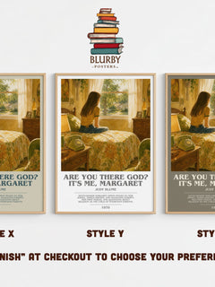 Are You There God? It's Me, Margaret bookish print in frame leaning in hallway – young adult wall art