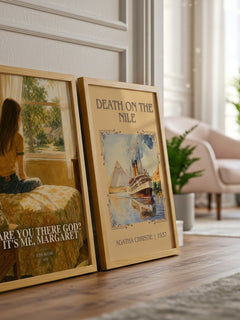 Are You There God? It's Me, Margaret watercolour print framed by window – literary home decor