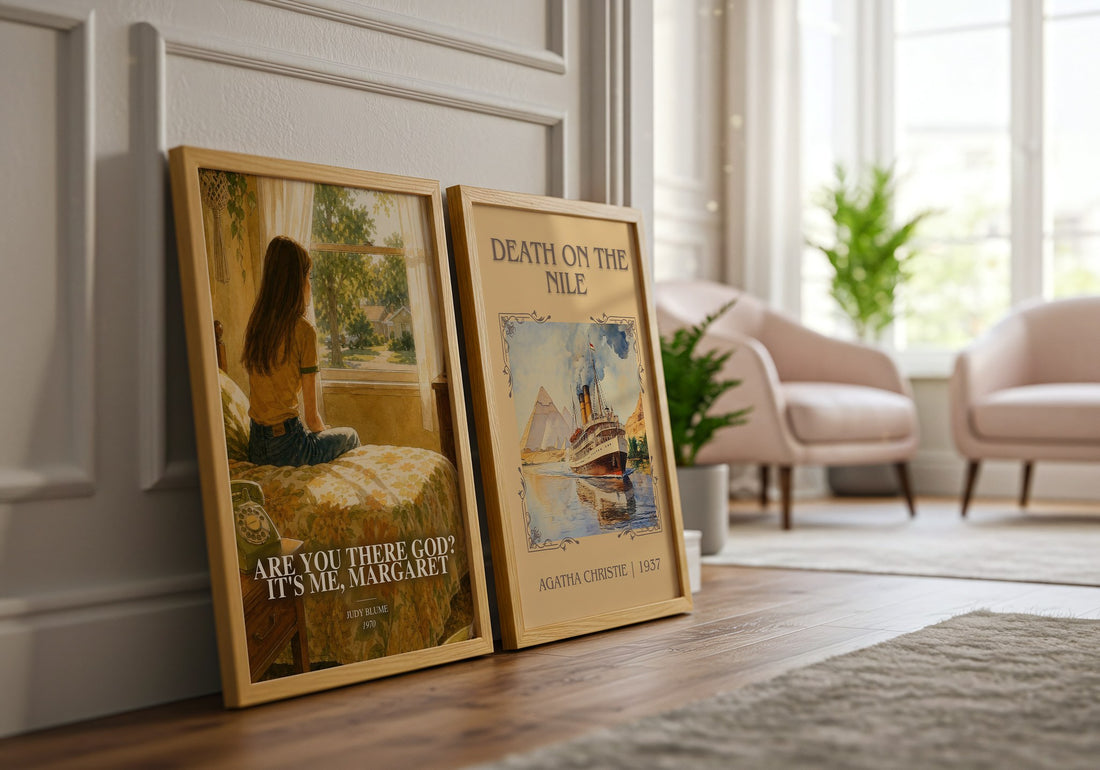 Are You There God? It's Me, Margaret watercolour print framed by window – literary home decor