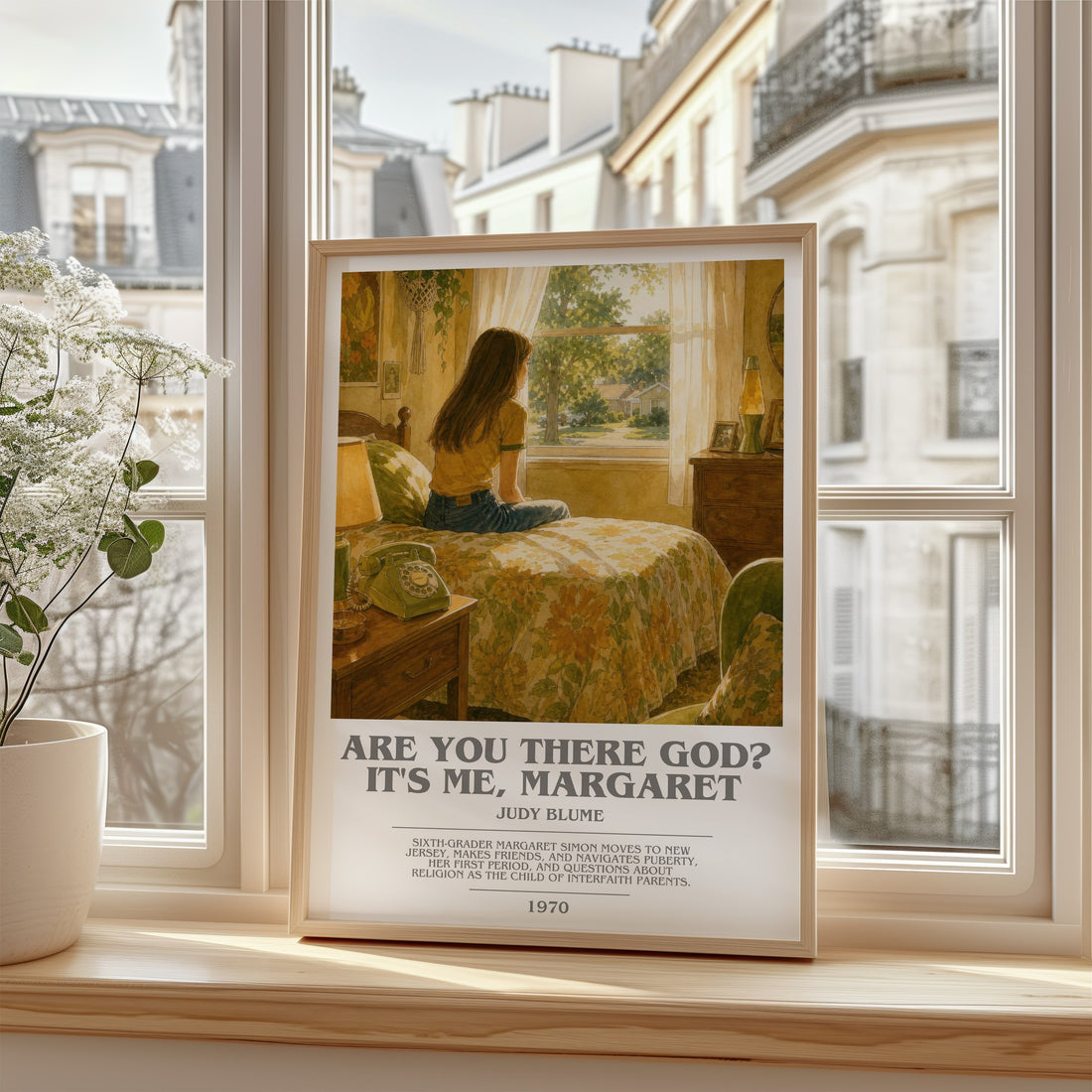 Are You There God? It's Me, Margaret bookish poster colour and style options – Judy Blume book art