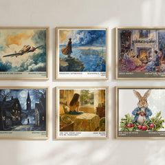Are You There God? It's Me, Margaret Literary Art Print by Judy Blume – square print in a six-frame gallery wall