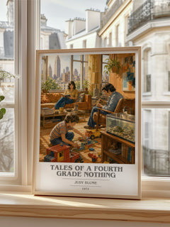 Tales of a Fourth Grade Nothing book cover poster colour and style options – Judy Blume book art