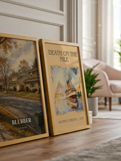 Blubber watercolour print framed by window – literary home decor