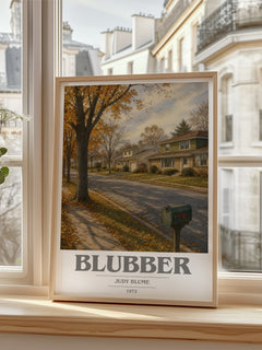 Blubber book cover poster colour and style options – Judy Blume book art