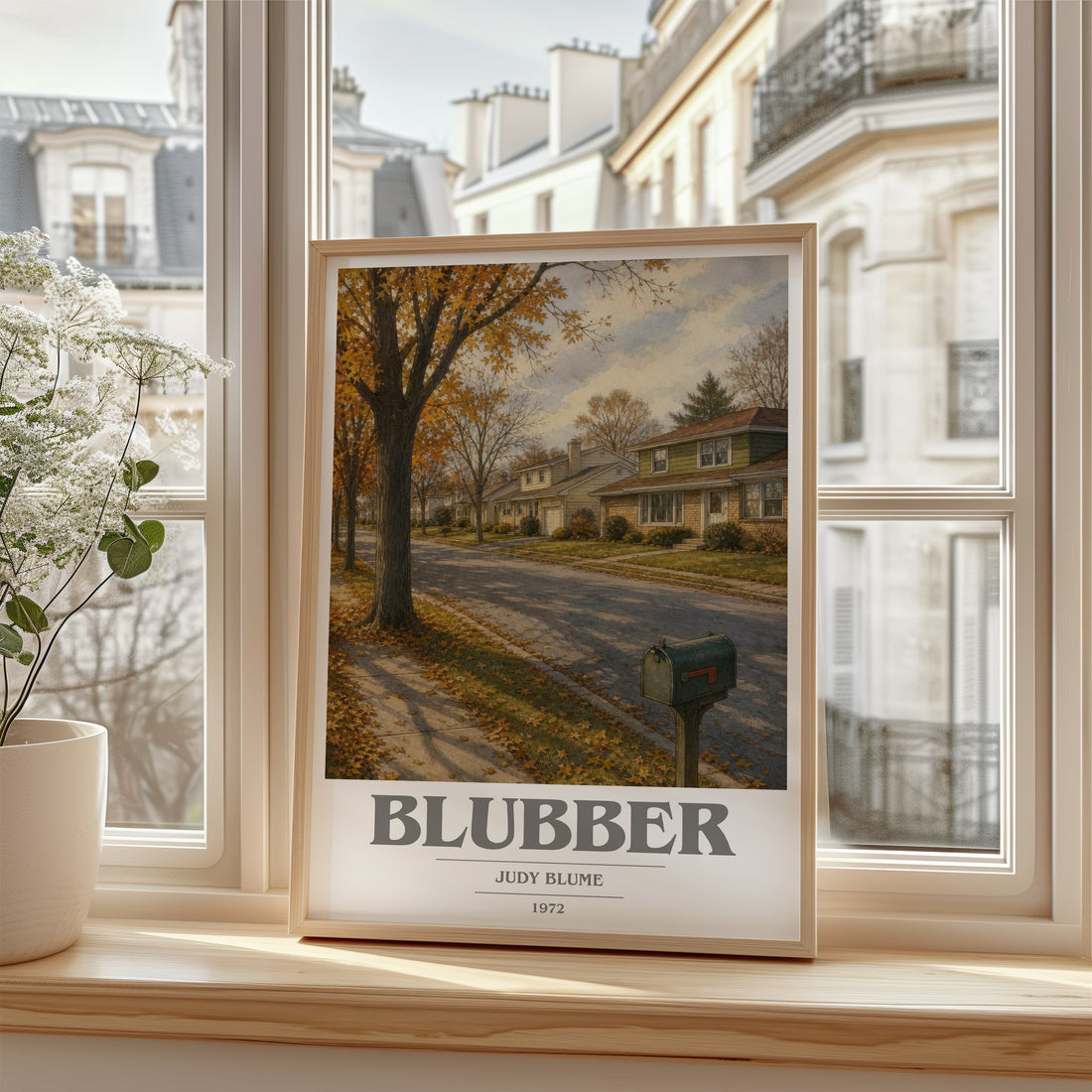 Blubber book cover poster colour and style options – Judy Blume book art