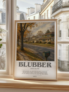 Blubber bookish poster colour and style options – Judy Blume book art