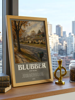 Blubber bookish print framed by window – literary home decor