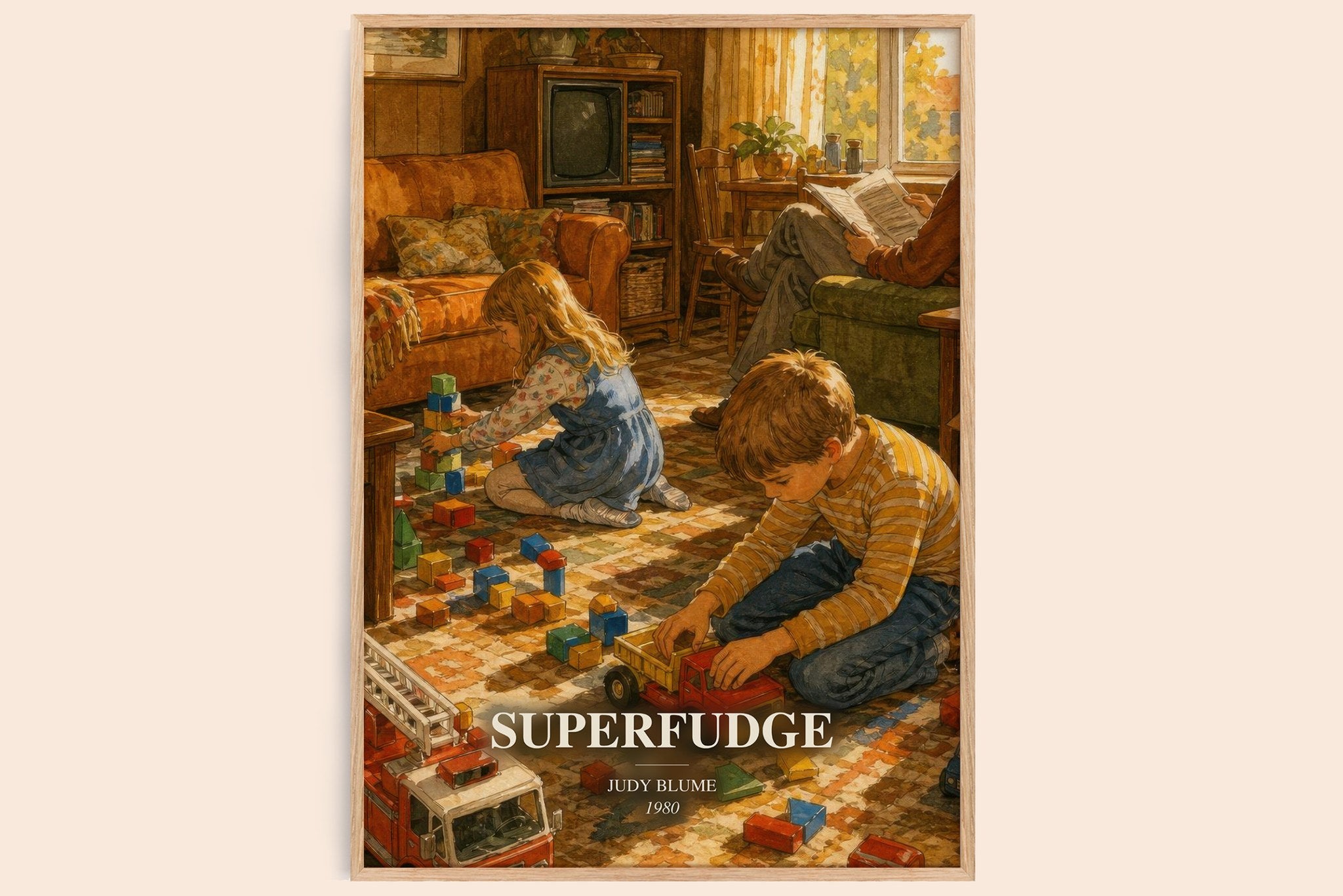 Superfudge Book Watercolour Illustration by Judy Blume