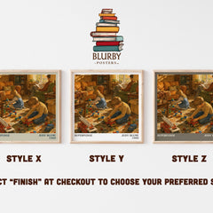 Superfudge literary print in frame leaning in hallway – childrens wall art