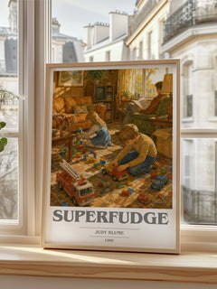 Superfudge book cover poster colour and style options – Judy Blume book art