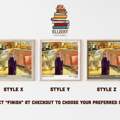 Freckle Juice Literary Art Print by Judy Blume – Style X, Y and Z square prints side by side – choose your finish