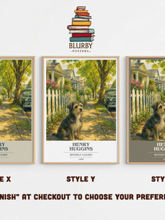 Henry Huggins book cover print in frame leaning in hallway – childrens wall art