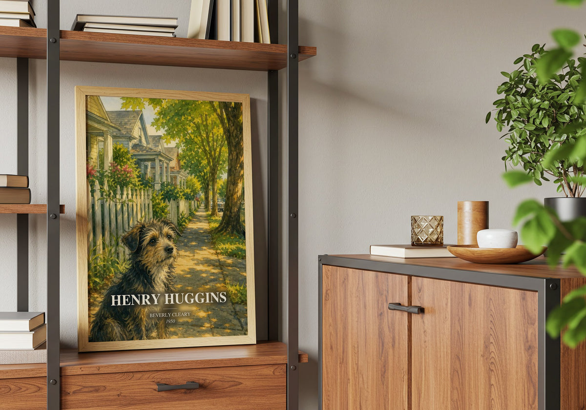 Henry Huggins book watercolour illustration paper finish options – matte satin gloss